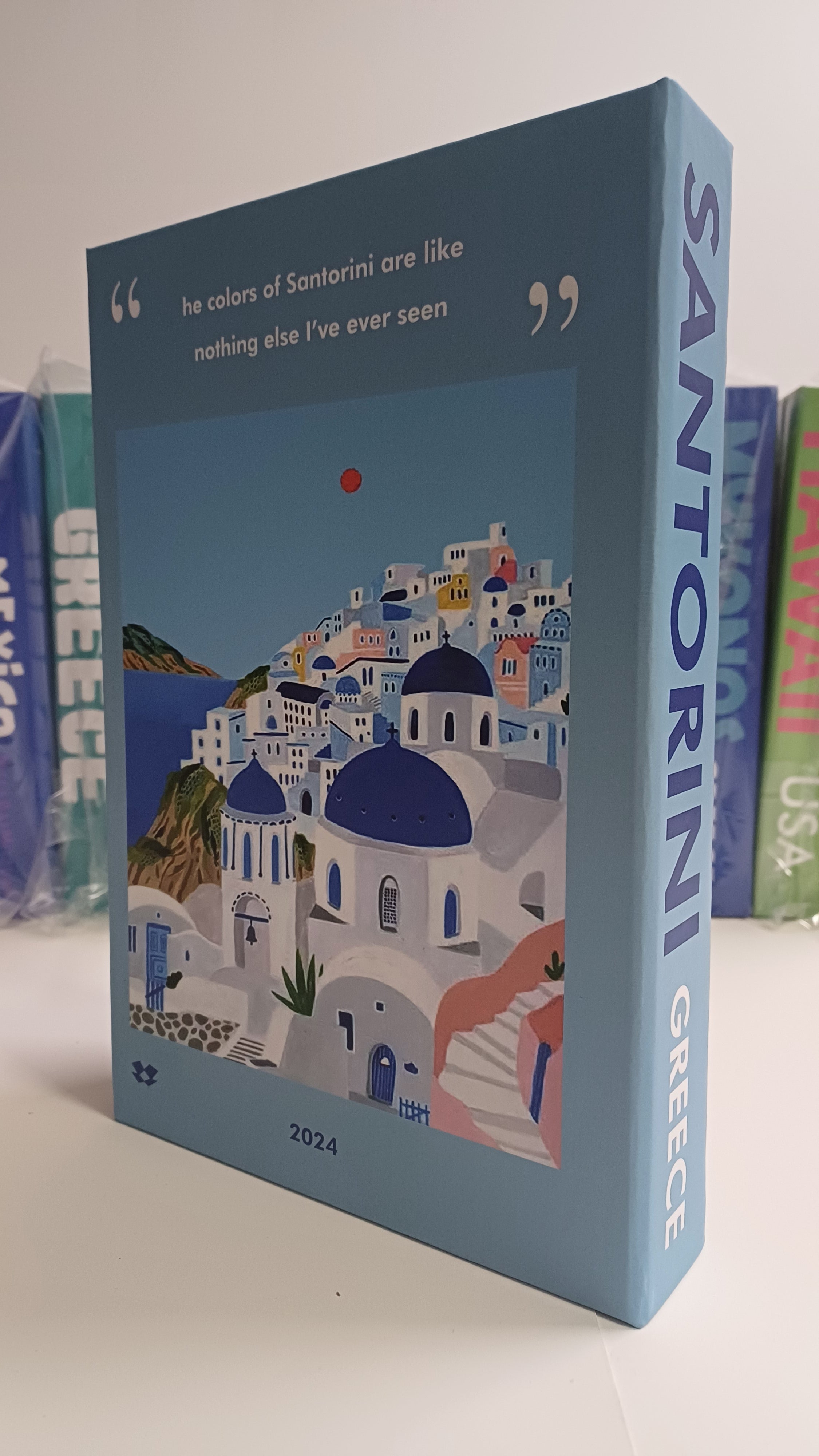 594 SANTORINI MUSE dekoratif kitap kutusu