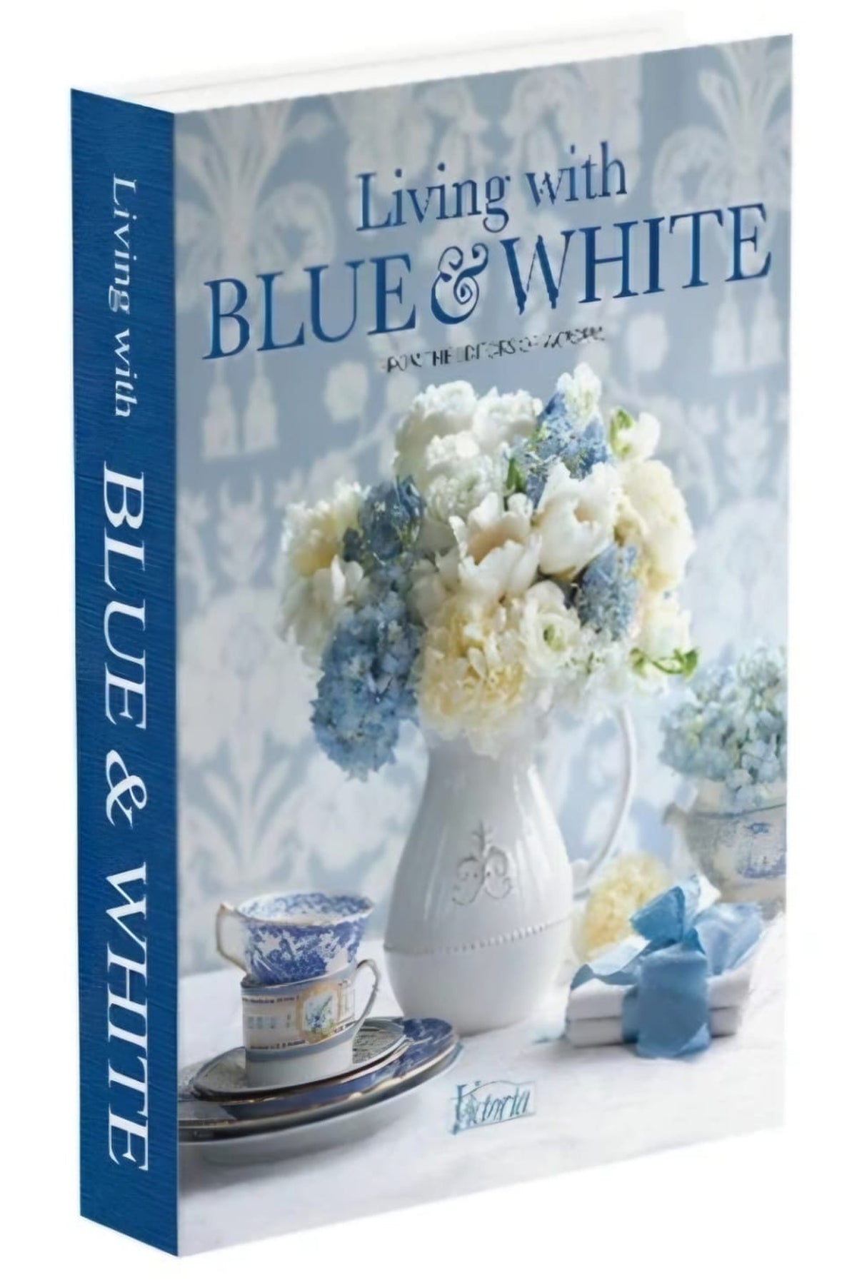 640 BLUE & WHITE dekoratif kitap kutusu