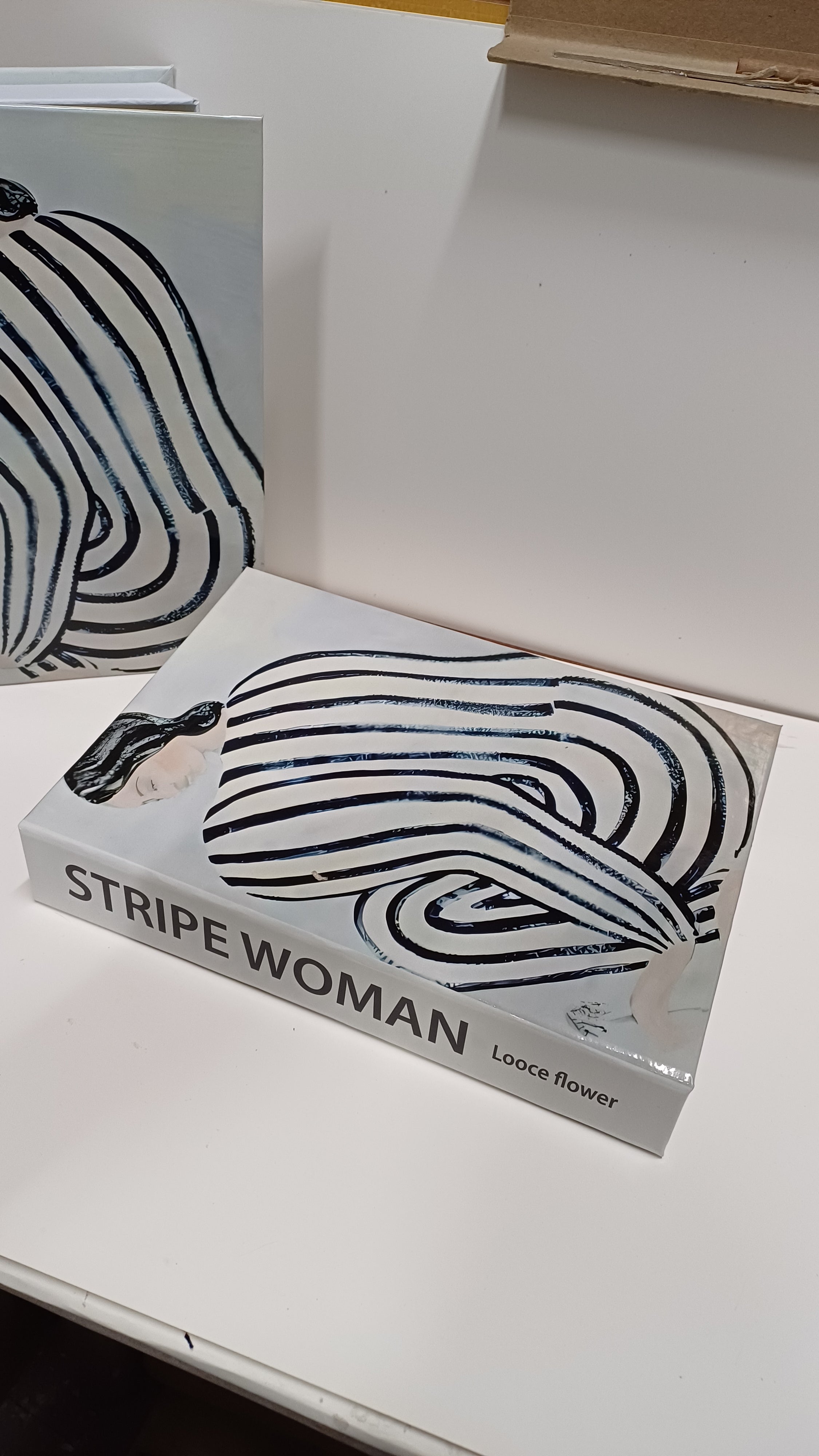 570 STRIPE WOMAN dekoratif kitap kutusu